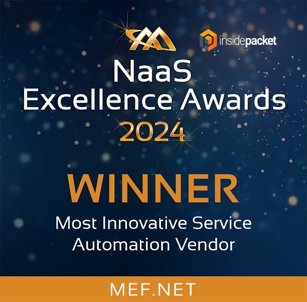 Most Innovative Network as a Service Automation Vendor at MEF Excellence Awards